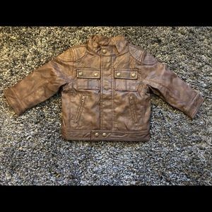 Bay Gap faux leather bomber jacket